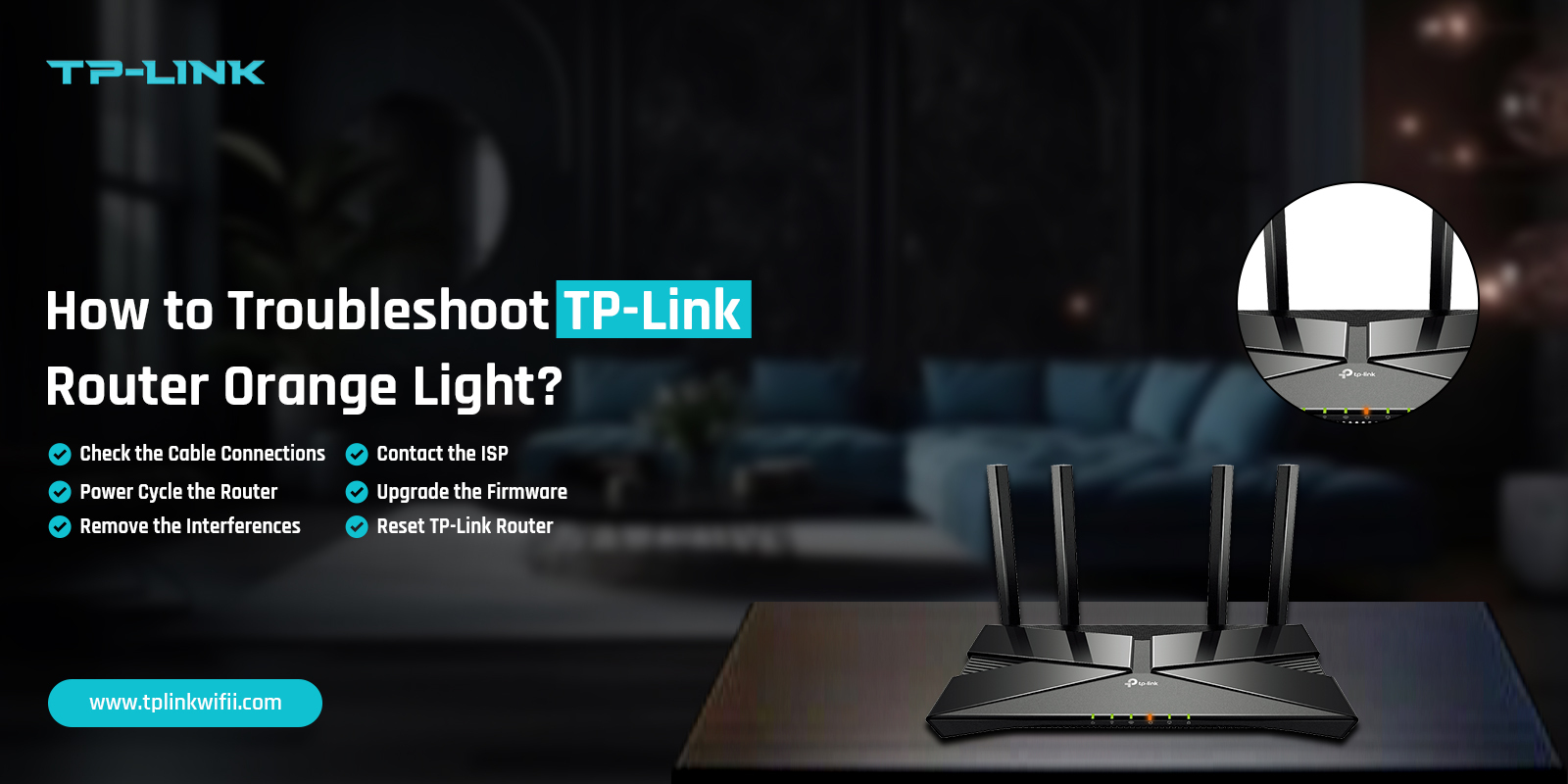 TP-Link Router Orange Light